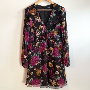 Multicolor Floral Long Sleeve Dress